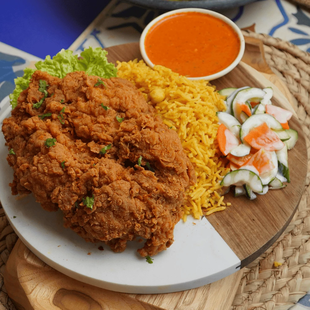 NASI MAYANG (CHICKEN CHOP PEDAS)