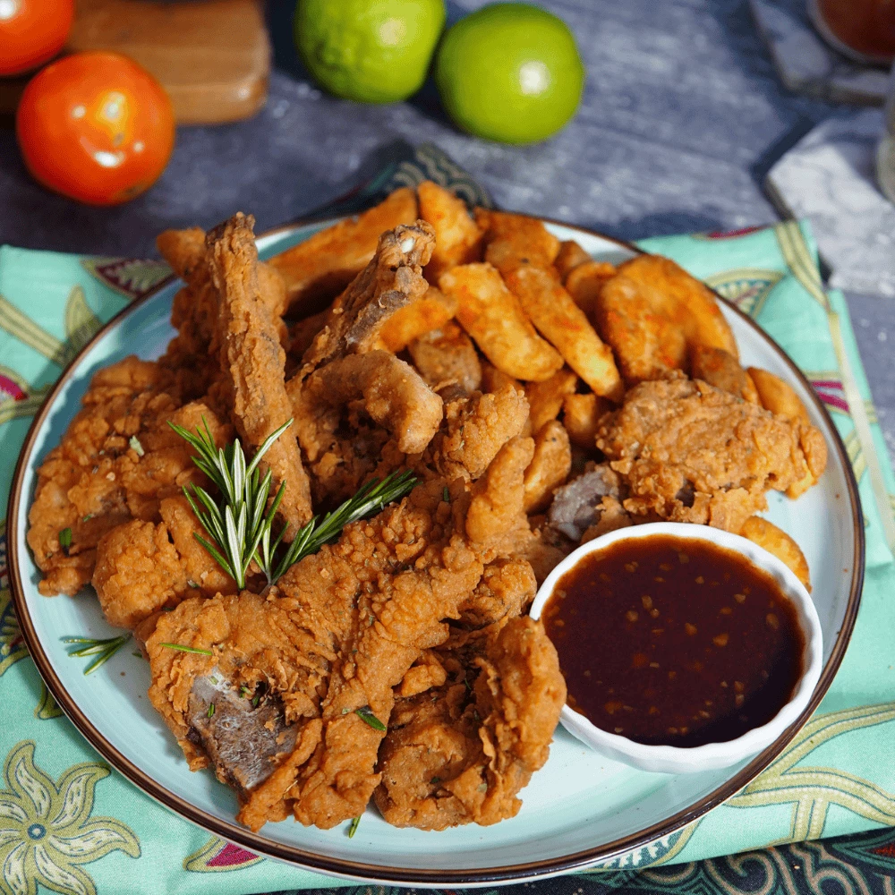 SET SAPURBA (KAMBING GORENG KRISPY PEDAS)
